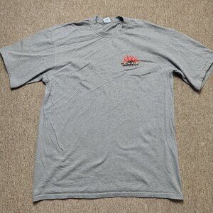 Vintage CRAZY SHIRTS T-Shirt Men 2XL Gray Kilauea Hawaii Volcano Single Stitch